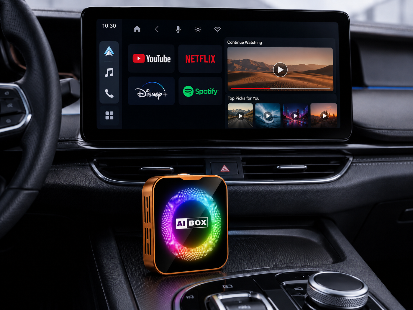Disfruta tus apps favoritas en la pantalla del auto